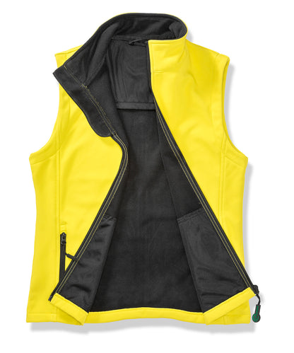 Result Core R232M Printable softshell bodywarmer in Yellow/Black
