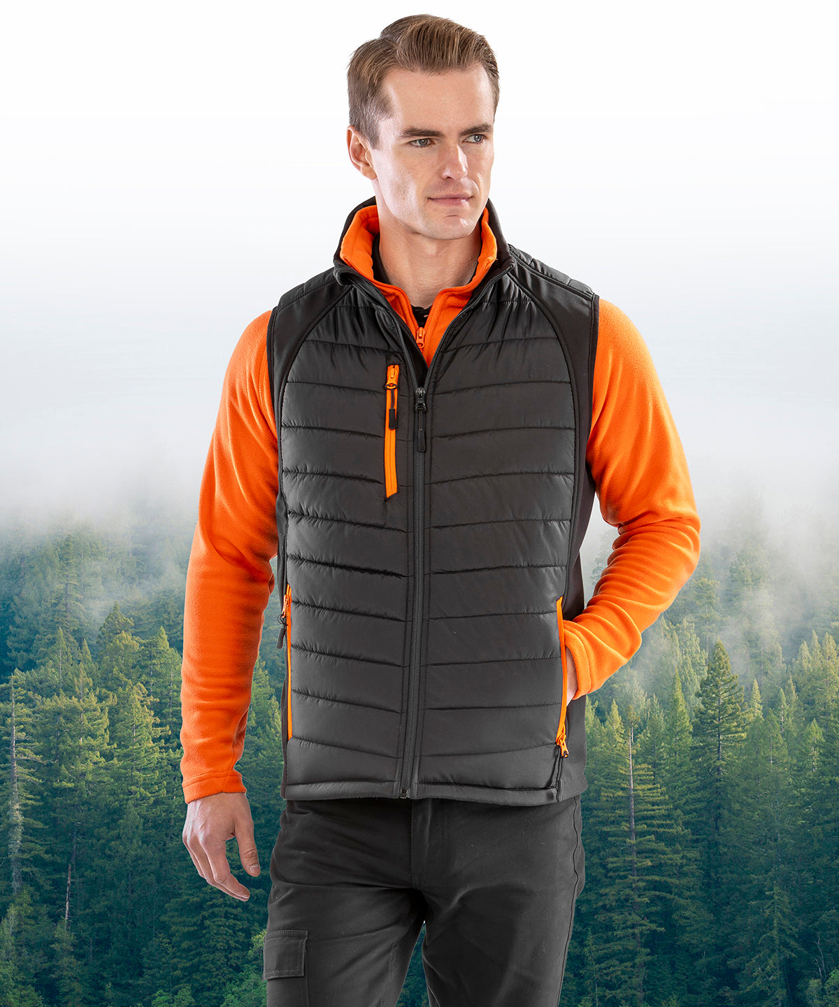 Result Recycled R238X Compass padded softshell gilet