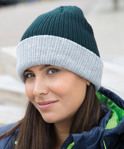 Result Winter Essentials R378X Double-layer knitted hat