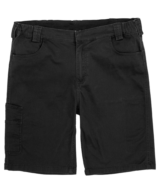Result Workguard R471X Super-stretch slim chino shorts in Black