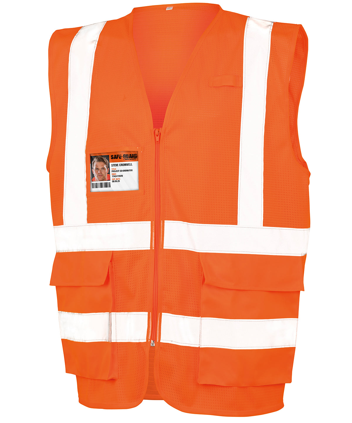 Result Safeguard R479X Executive cool mesh safety vest in Fluorescent Orange