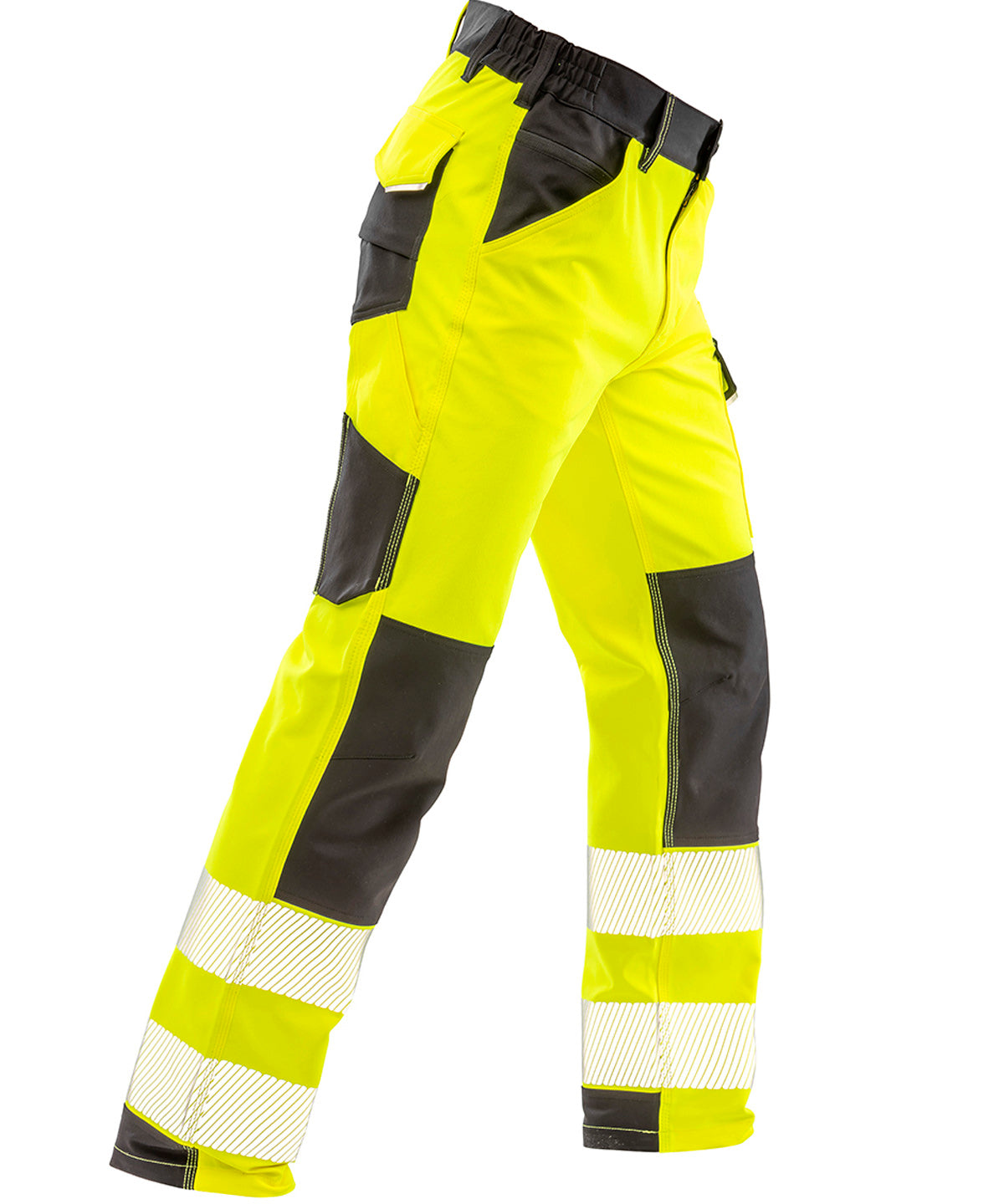 Result Safeguard R517X Safe-Guard recycled dynamic stretch safety trousers in Fluorescent Yellow