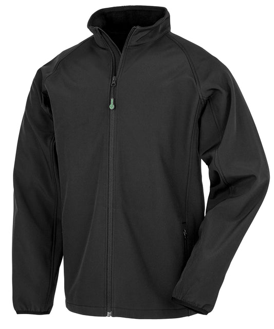 Result Recycled R901J Recycled 2-layer printable junior softshell in Black