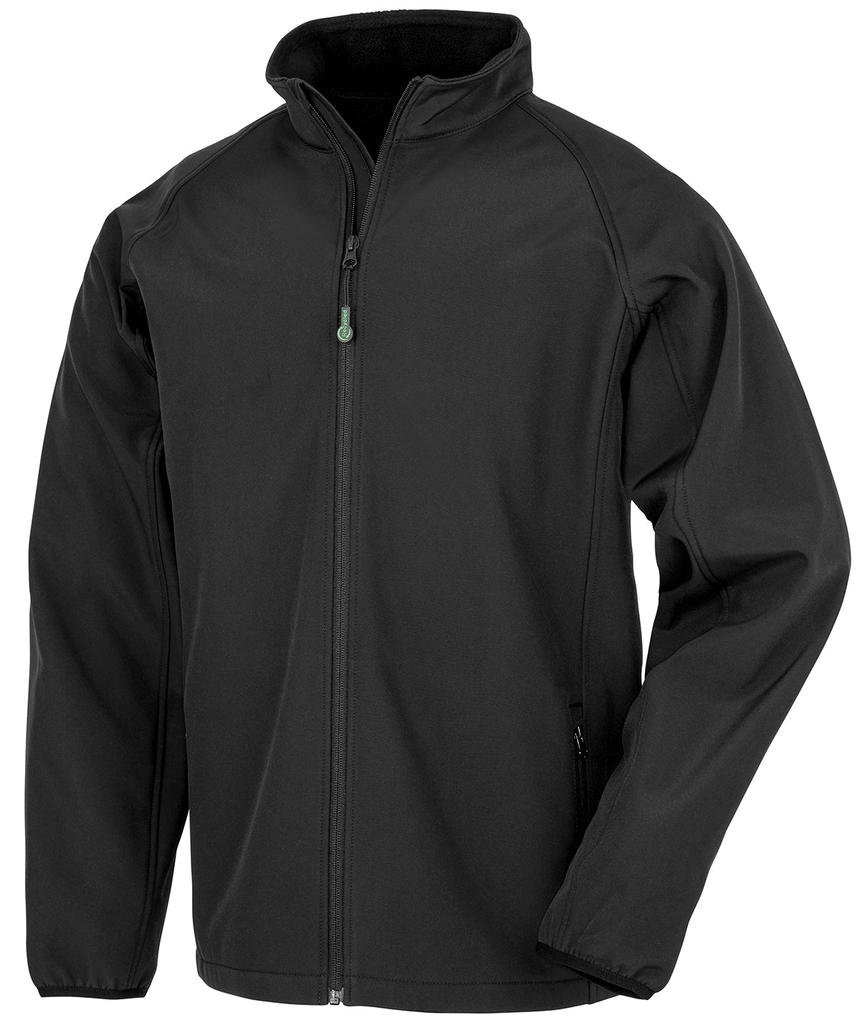 Result Recycled R901M Men's recycled 2-layer printable softshell jacket in Black