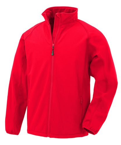 Result Recycled R901M Men's recycled 2-layer printable softshell jacket in Red