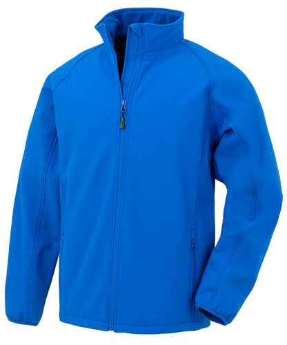 Result Recycled R901M Men's recycled 2-layer printable softshell jacket in Royal