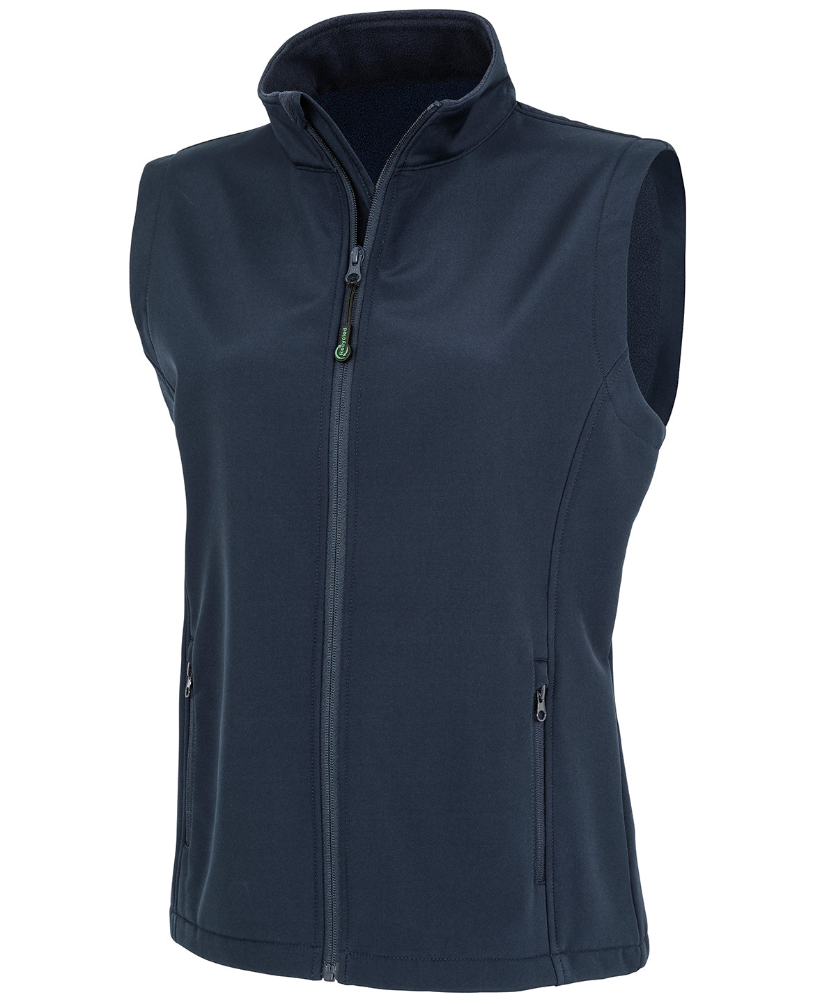 Result Recycled R902F Women's recycled 2-layer printable softshell bodywarmer in Navy