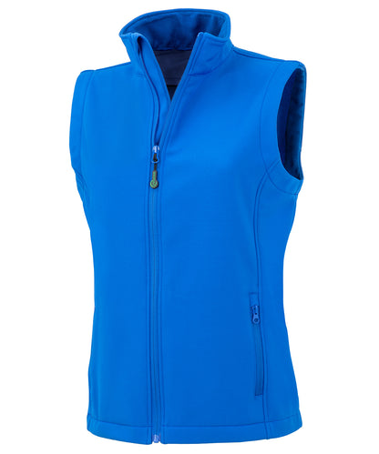 Result Recycled R902F Women's recycled 2-layer printable softshell bodywarmer in Royal