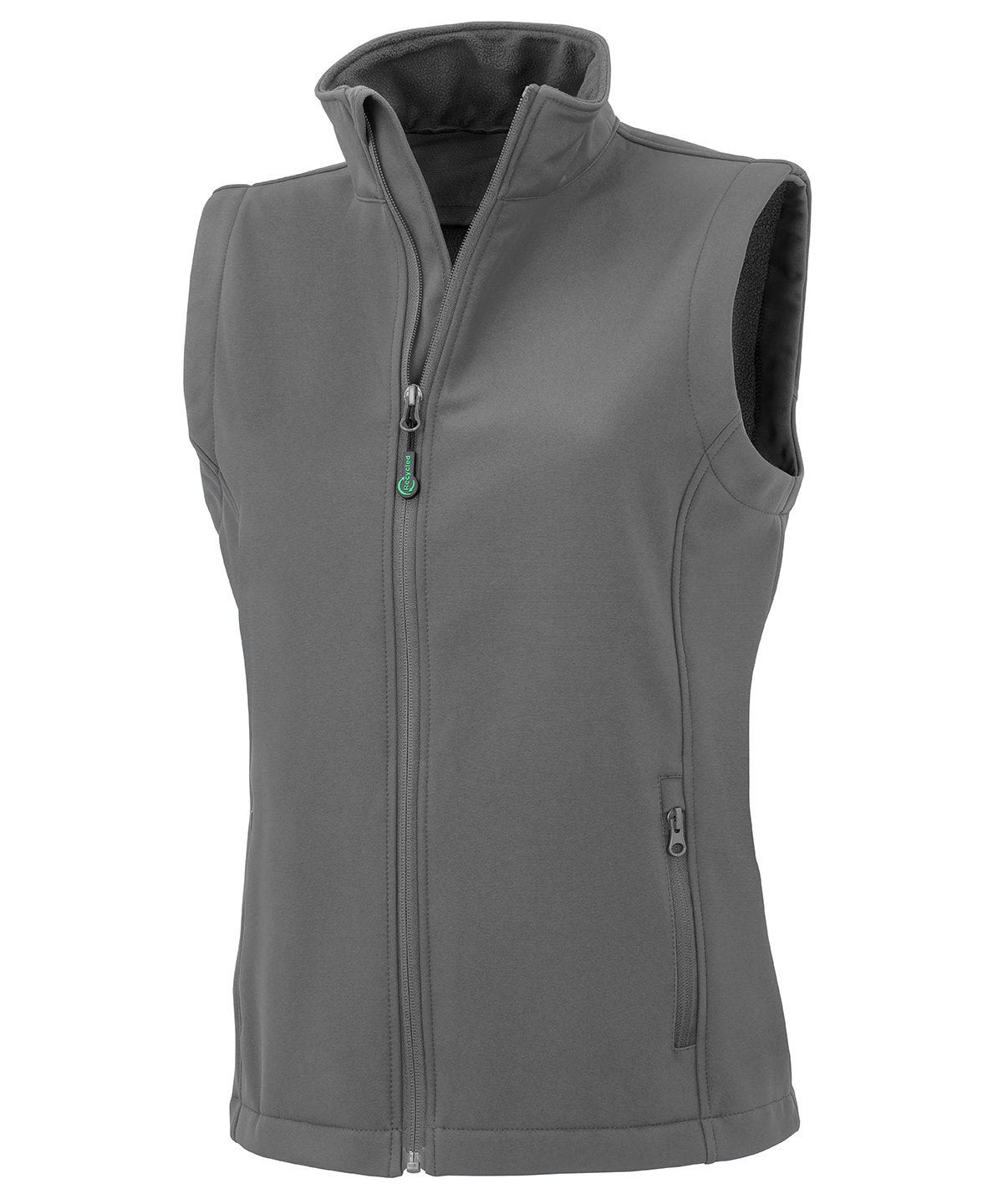 Result Recycled R902F Women's recycled 2-layer printable softshell bodywarmer in Workguard Grey