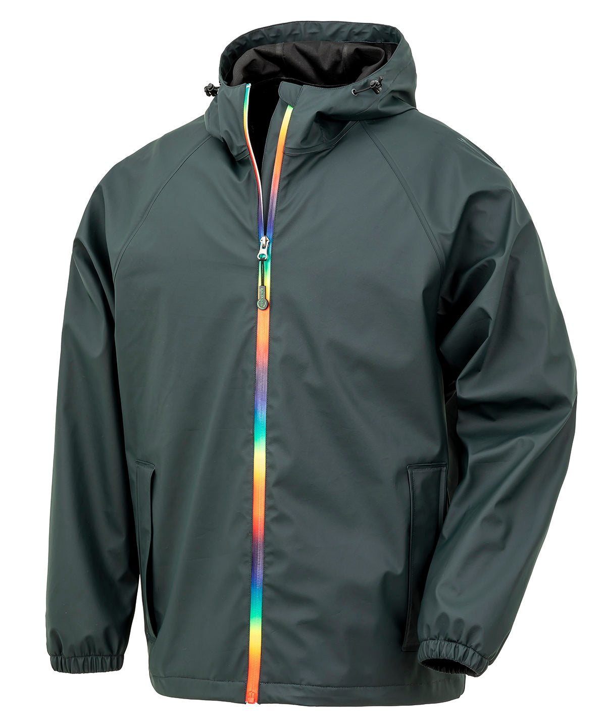 Result Recycled R908X Prism PU waterproof jacket with recycled backing in Black Olive