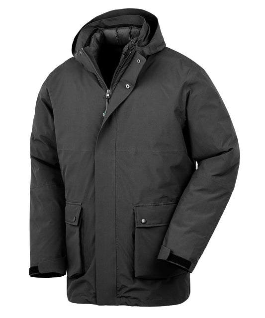 Result Recycled R920X Recycled 3-in-1 padded ripstop jacket in Black*
