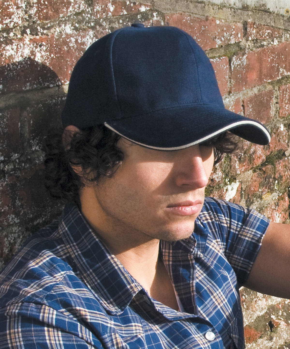 Result Headwear RC25P Pro-style heavy cotton cap with sandwich peak