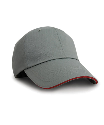 Result Headwear RC38X Herringbone cap with sandwich peak