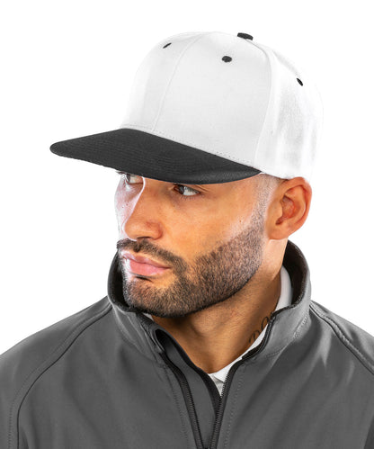 Result Headwear RC82X Bronx original flat peak snapback dual colour cap