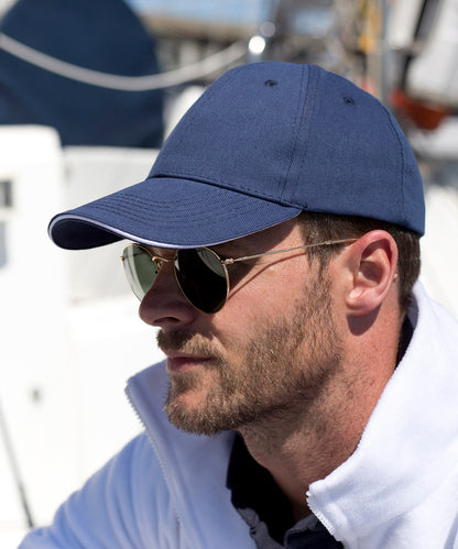 Result Headwear RC91X Memphis brushed cotton low-profile sandwich peak cap
