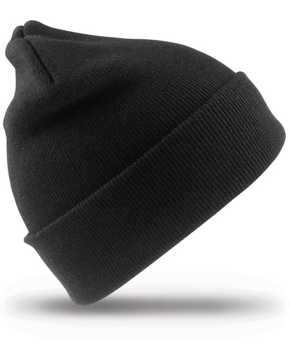 Result Recycled RC929 Recycled woolly ski hat in Black