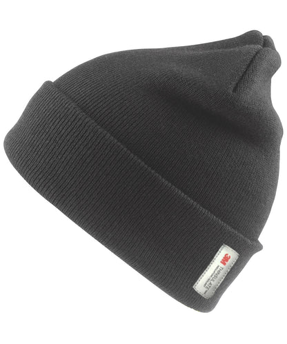 Result Recycled RC933 Recycled ThinsulateTM beanie in Charcoal