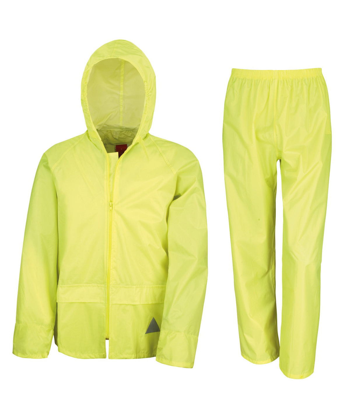 Result RE95A Waterproof jacket and trouser set in Neon Yellow