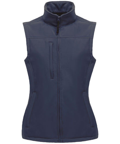 Regatta Professional RG155 Women's Flux softshell bodywarmer in Navy/Navy