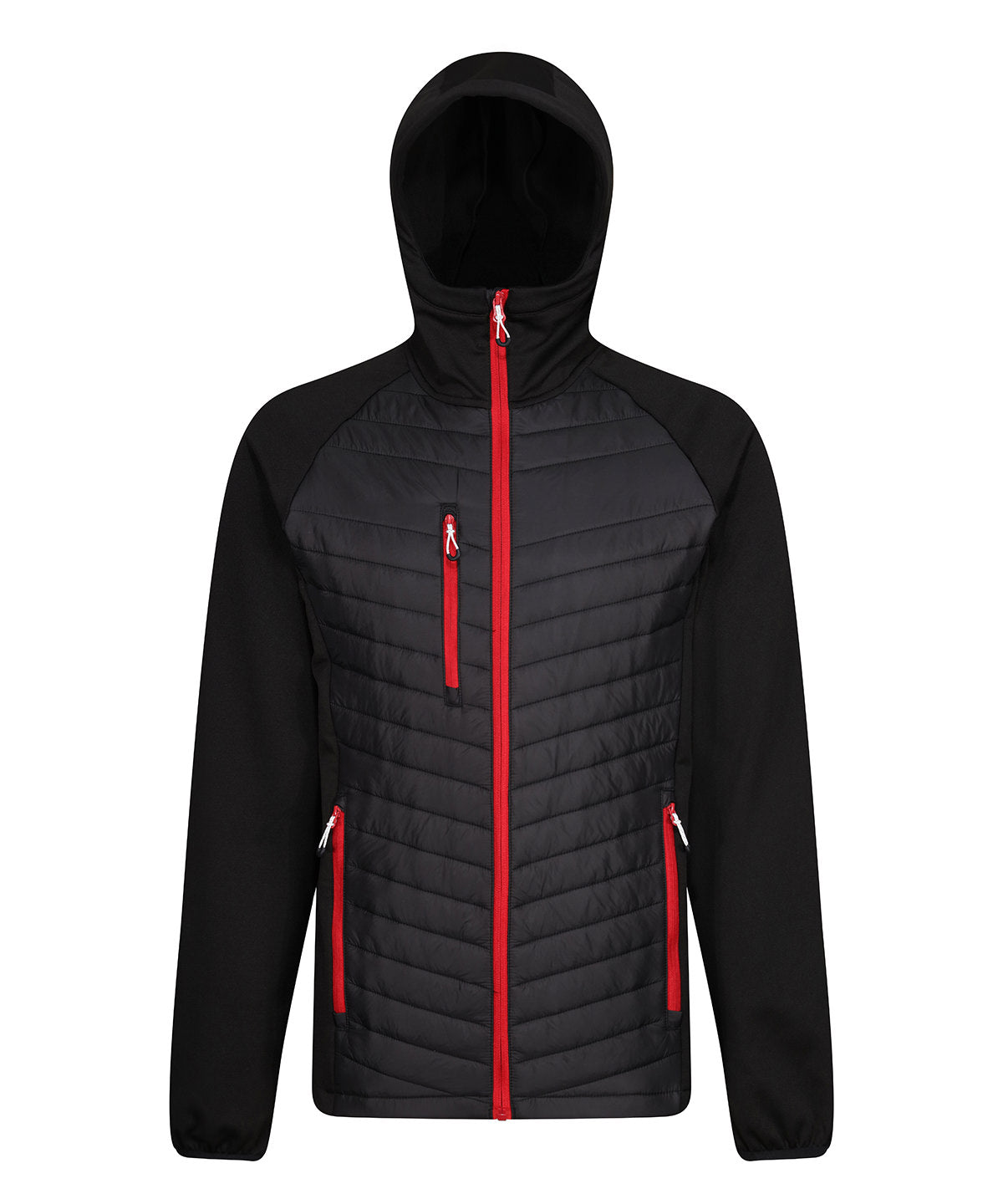 Regatta Professional RG339 Navigate hybrid hooded jacket in Black/Classic Red