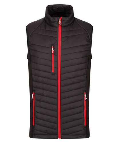 Regatta Professional RG341 Navigate hybrid bodywarmer in Black/Classic Red