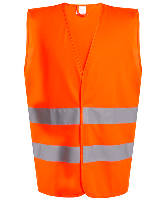 Regatta High Visibility RG471 Pro hi-vis two-band easy print vest in Orange