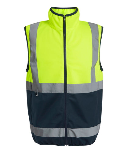 Regatta High Visibility RG472 Pro hi-vis full-zip gilet in Yellow/Navy
