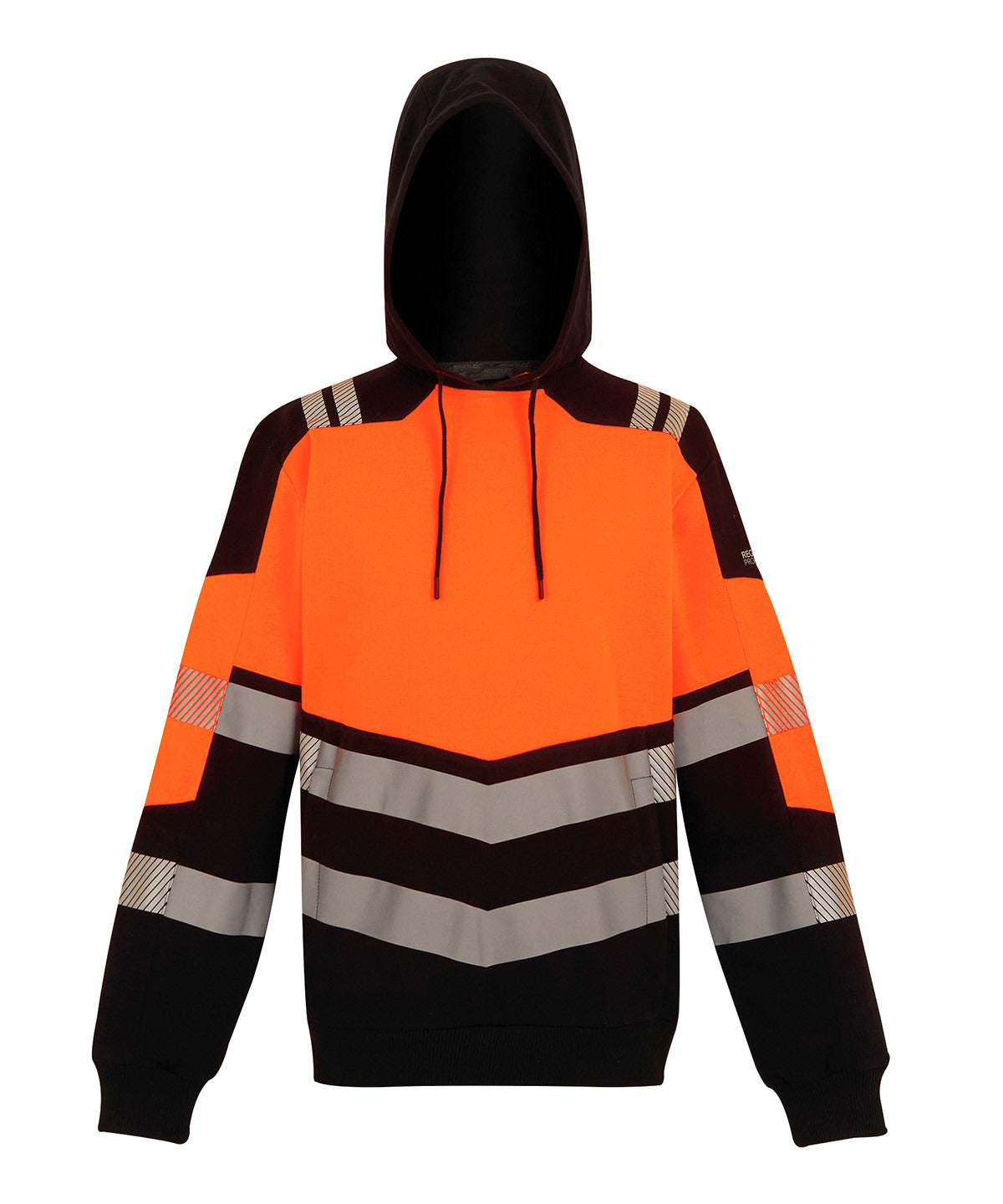 Regatta High Visibility RG479 Hi-Vis X-Pro Hoodie (Class 2) in Black/Orange