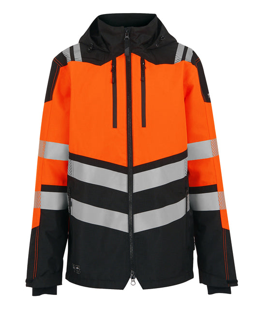 Regatta High Visibility RG483 Hi-Vis X-Pro Waterproof shell jacket (Class 2) in Black/Orange