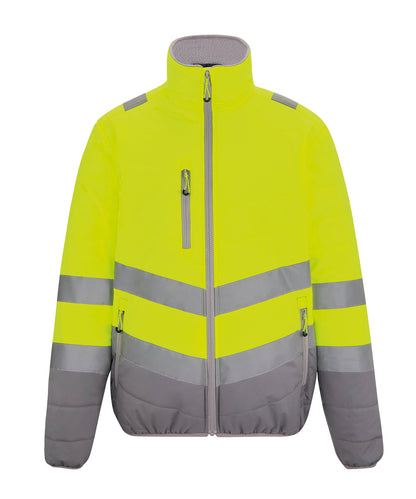 Regatta High Visibility RG484 Hi-vis two-tone thermal jacket in Yellow
