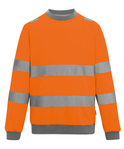 Regatta High Visibility RG487 Hi-vis Pro contrast crew neck sweatshirt in Orange