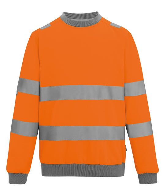 Regatta High Visibility RG487 Hi-vis Pro contrast crew neck sweatshirt in Orange