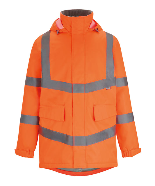 Regatta High Visibility RG490 Hi-vis Pro contract Dover parka in Orange