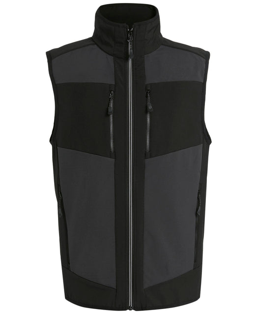 Regatta Professional RG543 E-Volve unisex 2-layer softshell bodywarmer in Ash/Black
