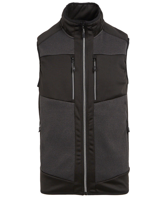 Regatta Professional RG544 E-Volve unisex knit-effect stretch bodywarmer in Ash/Black