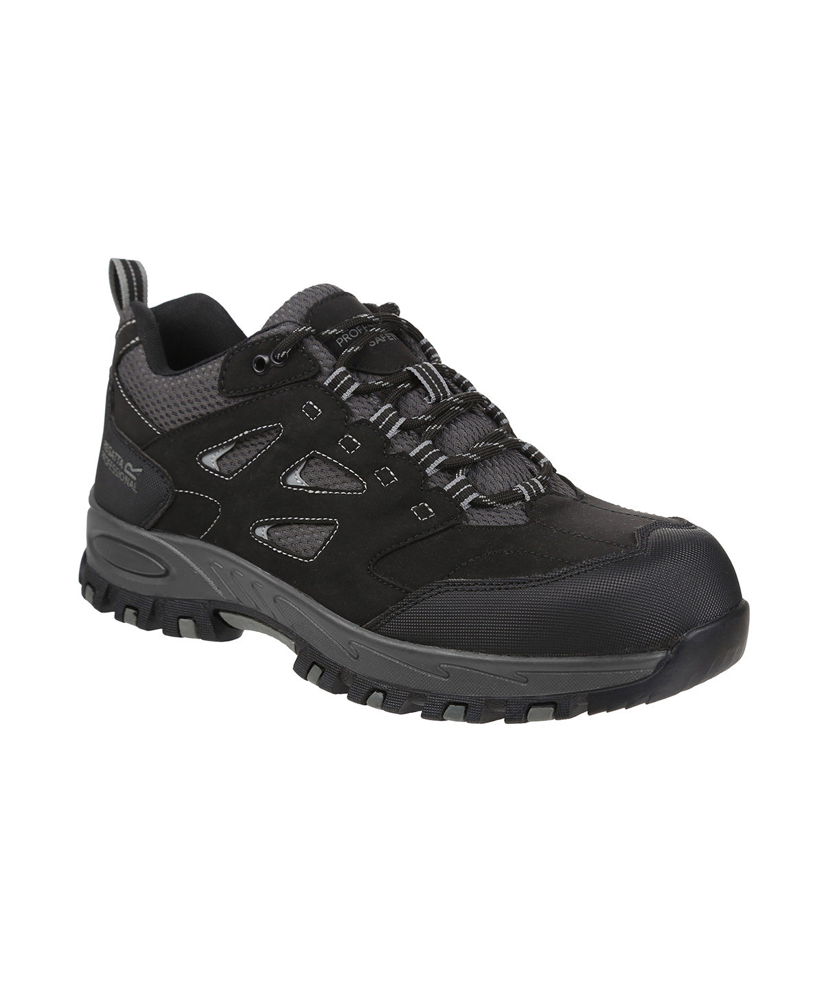 Regatta Safety Footwear RG568 Mudstone S1P safety trainers in Black/Granite