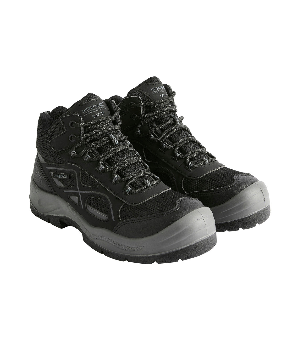 Regatta Safety Footwear RG578 Limestone S6 waterproof boots in Black/Granite