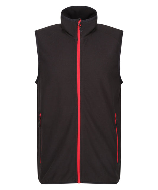 Regatta Professional RG583 Navigate fleece bodywarmer in Black/Classic Red