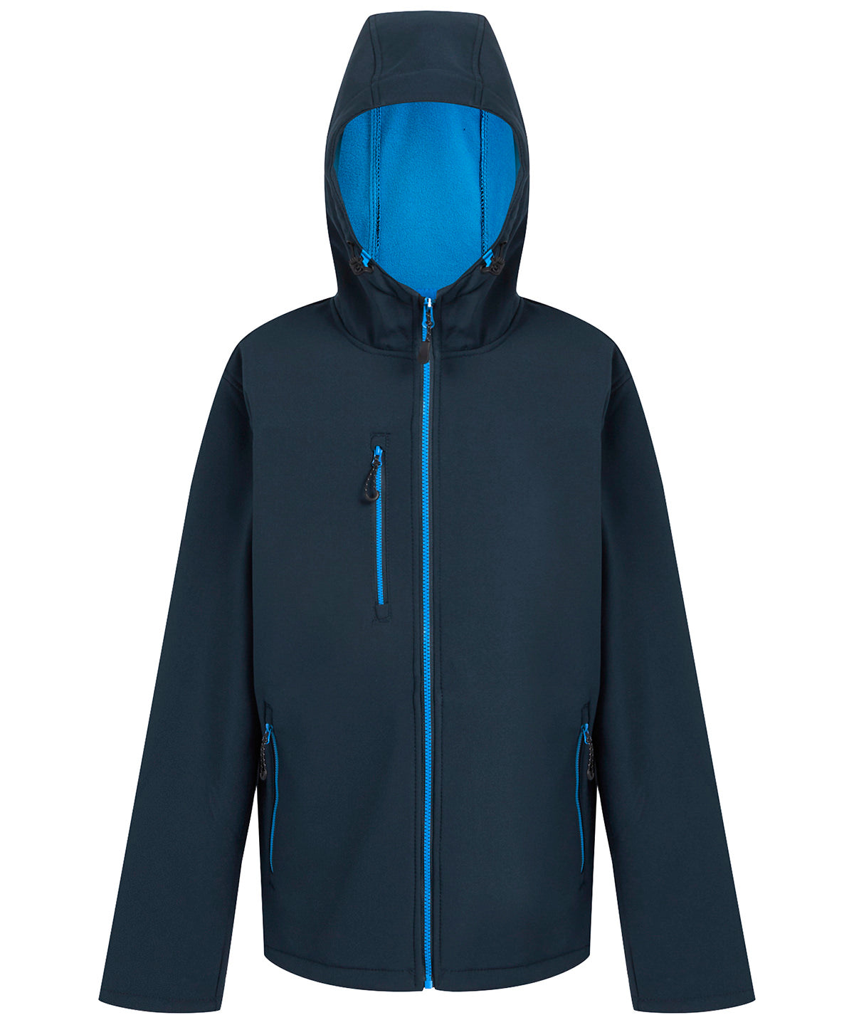 Regatta Professional RG594 Navigate 2-layer hooded softshell jacket in Navy/French Blue