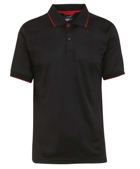 Regatta Professional RG596 Navigate short sleeve polo in Black/Classic Red