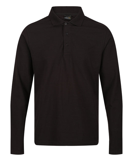 Regatta Professional RG615 Pro 65/35 long sleeve polo in Black