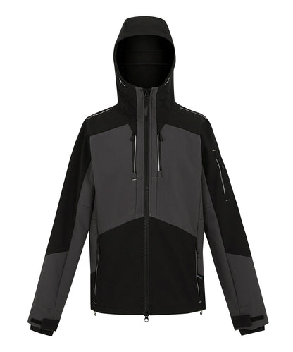 Regatta Professional RG630 4-Tex stretch 3-layer softshell jacket in Slate Grey/Black