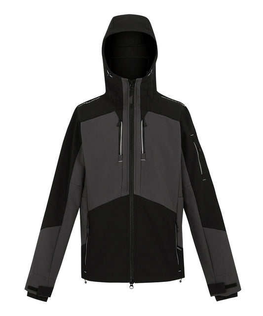 Regatta Professional RG630 4-Tex stretch 3-layer softshell jacket in Slate Grey/Black