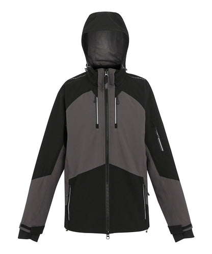 Regatta Professional RG633 4-Tex stretch waterproof shell jacket in Slate Grey/Black