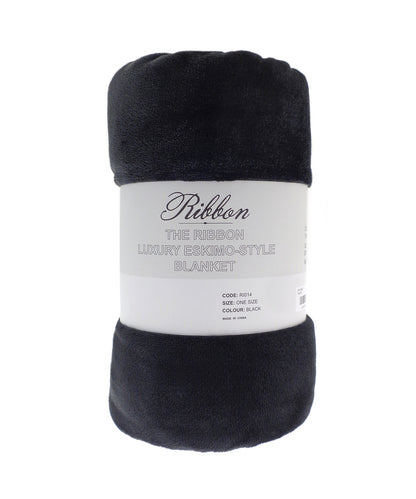 Ribbon RI014 Eskimo-style blanket in Black