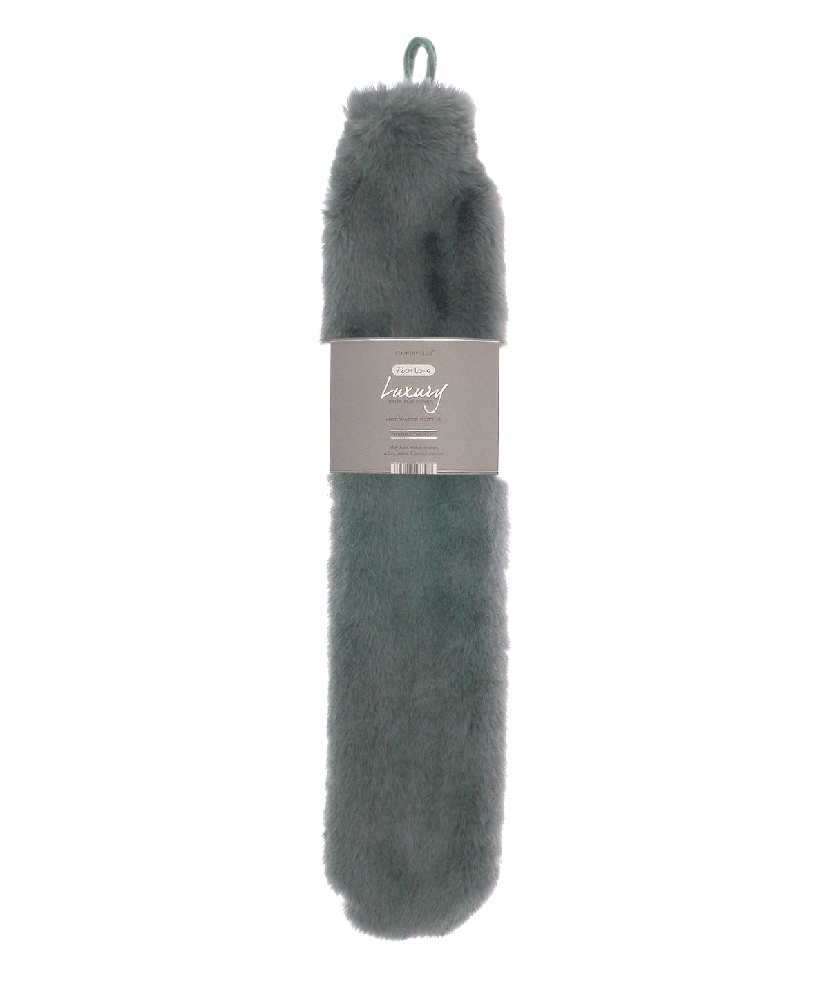 Ribbon RI022 Super luxury faux fur long hot water bottle and cover in Grey