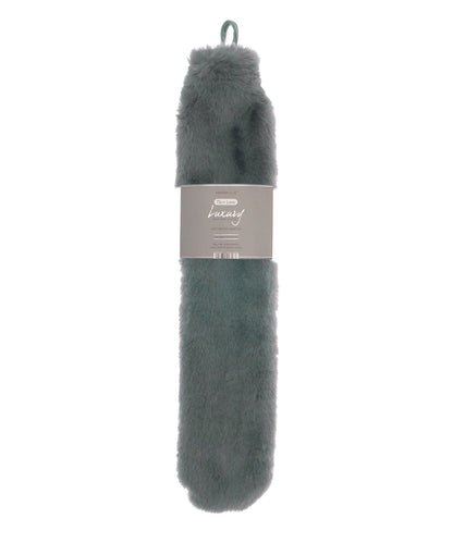 Ribbon RI022 Super luxury faux fur long hot water bottle and cover in Grey