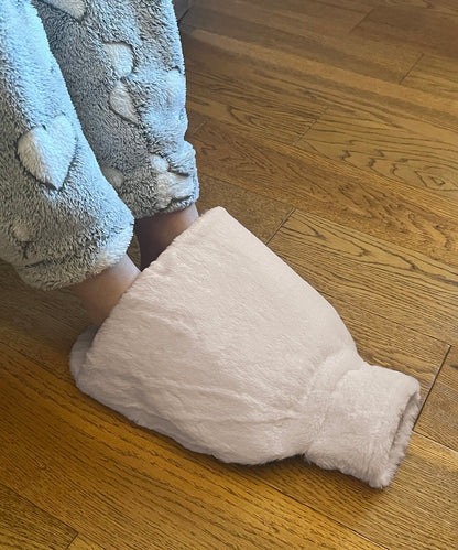 Ribbon RI023 Luxury foot hot water bottle and cover in plush faux fur