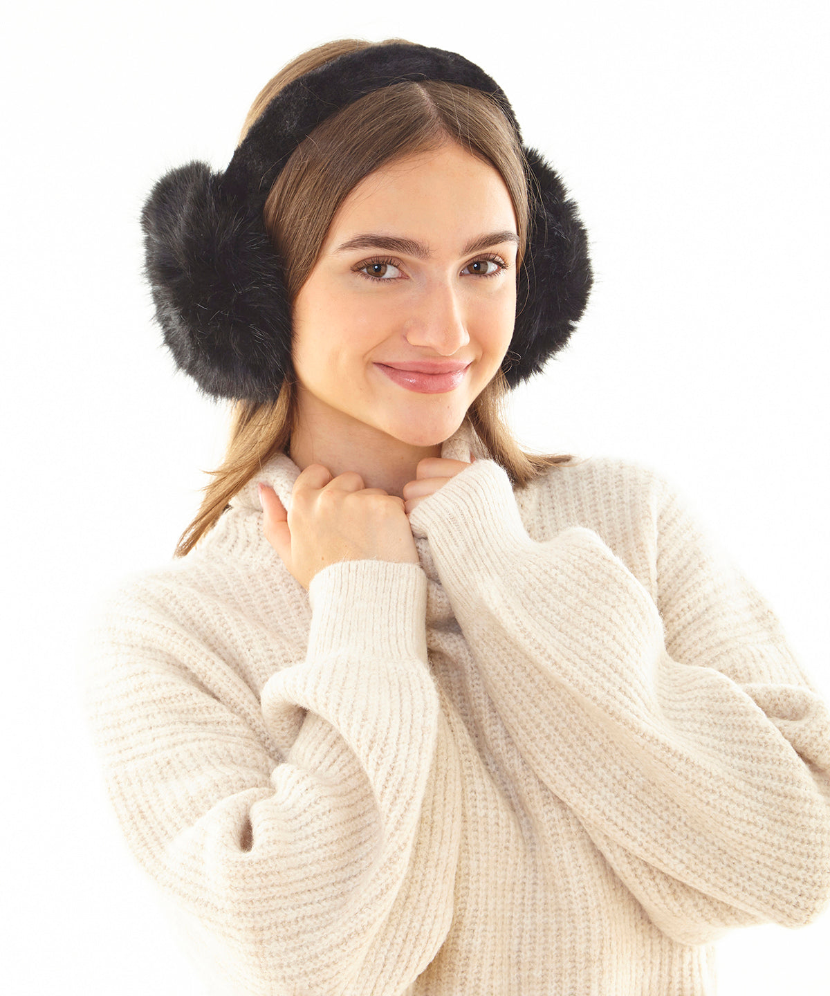 Ribbon RI028 Luxury fur ear muffs