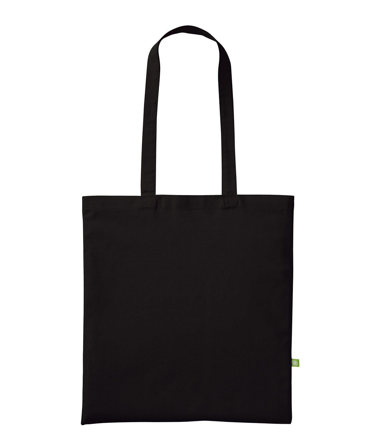 Nutshell® RL060 Organic cotton shopper long handle in Black